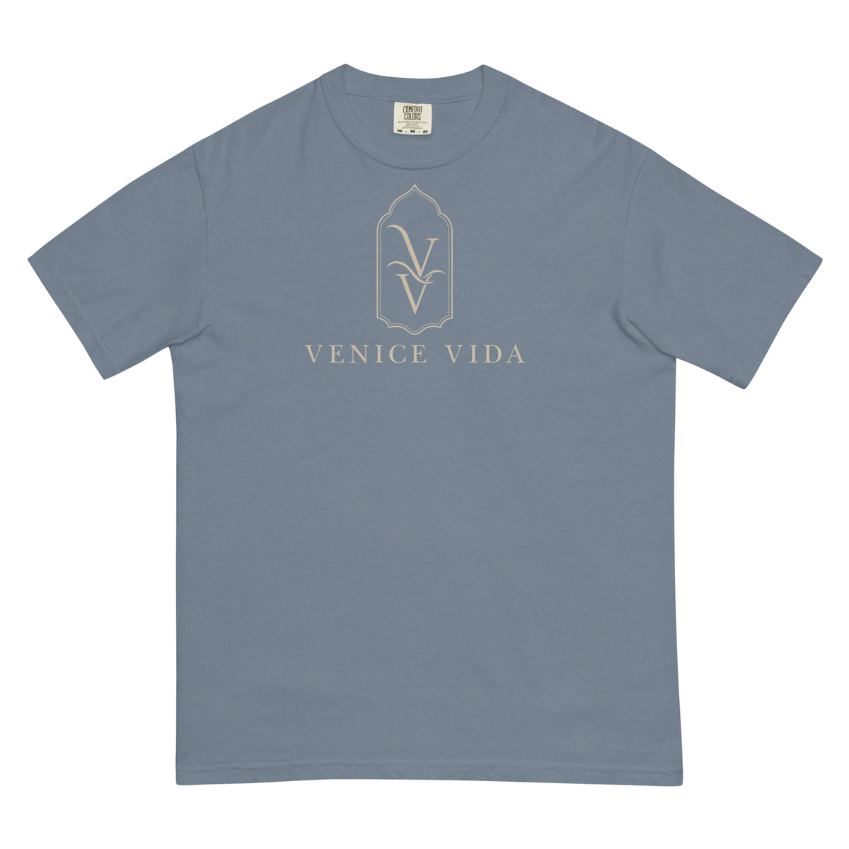 Signature Mark Tee, Comfort Colors tee featuring the Venice Vida VV emblem