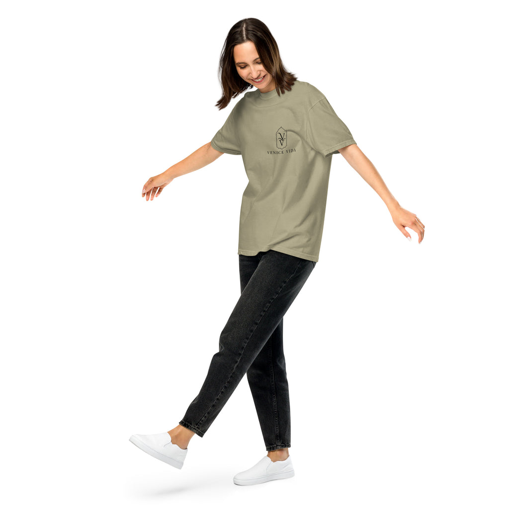 Coastal Neutral Tee close-up, Comfort Colors garment-dyed coastal tee