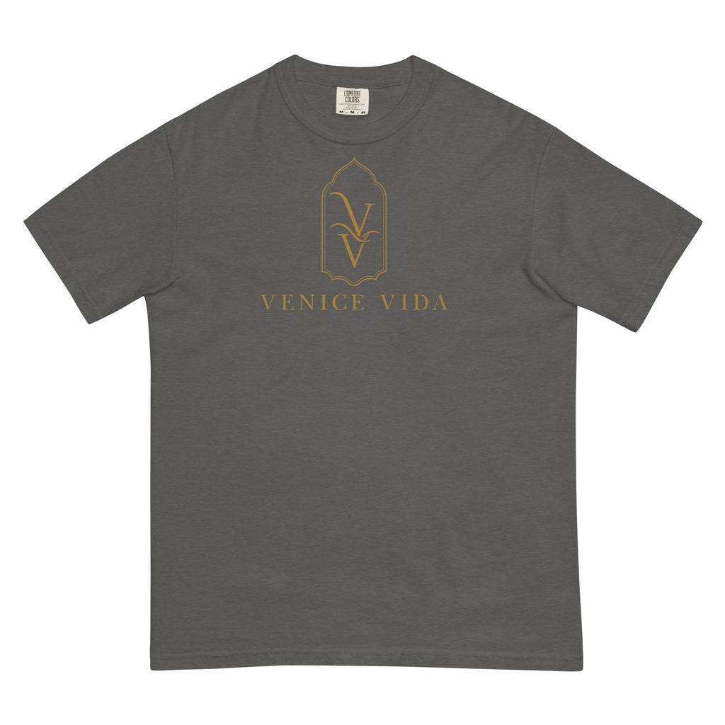 Afterglow Statement Tee, Comfort Colors tee featuring the Venice Vida VV mark