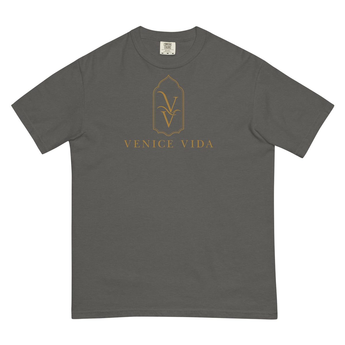 Afterglow Statement Tee, Comfort Colors tee featuring the Venice Vida VV mark
