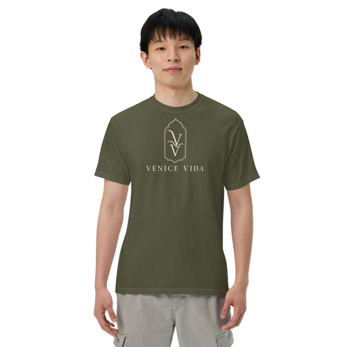 Banyan Statement Tee, Comfort Colors tee featuring the Venice Vida VV mark